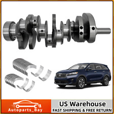 Crankshaft with Main Rod Bearing Set for 11-16 Hyundai Santa Fe Kia Sorento 3.3L picture