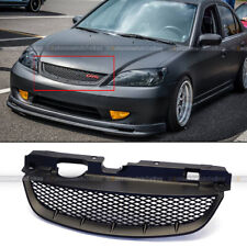 For 04 05 Civic HoneyComb T R Style Matte black Front Mesh Hood Grill Grille  picture