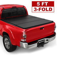 Tri-Fold 5FT Hard Truck Bed Tonneau Cover For 2005-2015 Toyota Tacoma On Top picture