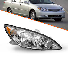For 05-06 Toyota Camry Passenger Side Headlamp Chrome Amber Halogen Headlight picture