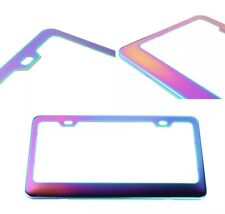 x1 Universal NEO CHROME Stainless Steel License Plate Frame picture
