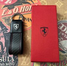 Ferrari LEATHER AND CARBON FIBER KEYRING Extremely Rare Collectible 270054354 picture
