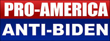 3x8 inch Pro-America Anti-Biden Red Blue Bumper Sticker - 8646 fjb political gop picture