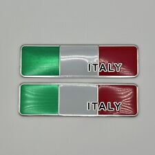 2X Italy ITA IT Italian Flag Car Emblem Badge Decal Sticker 1