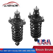 2Pcs Rear Complete Shock Struts w/ Coil Springs For 07-11 Honda CRV 4WD AWD FWD picture