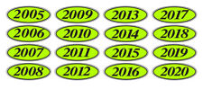 EZ-Line Car Dealer Oval Model Year Stickers Large Windshield Sticker Chartreuse  picture
