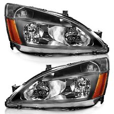 WEELMOTO Headlights Assembly For 2003-2007 Honda Accord 2/4Dr Pair Headlamps picture