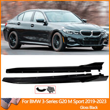 Side Skirts Extension For 2019-2023 BMW 3 Series G20 M Performance Gloss Black picture