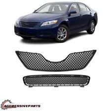 Fit 2007-2009 Toyota Camry Front Upper/Lower Grille Grill Set Mesh Style picture