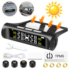 Car Wireless Solar TPMS LCD Tire Pressure Monitoring System + 4 External Sensors picture