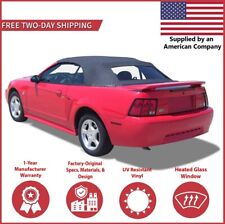 1994-04 Ford Mustang Convertible Soft Top w/ DOT Approved Heated Glass, Black picture