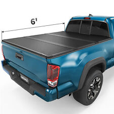 OEDRO 6FT Tri-fold Hard Truck Bed Tonneau Cover For 2016-2023 Toyota Tacoma picture