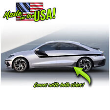 Side Hockey Stick Racing Stripes Decals - Fits 2023 &up Hyundai Ioniq 6 picture