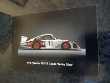 EXCELLENT GENUINE JOHN WOOD PORSCHE COLOR POST CARD 935/78 COUPE MOBY DICK 1991 picture