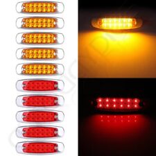 10X RED AMBER TRAILER TRUCK FOR PETERBILT SIDE MARKER TAIL LIGHT 12 LED picture