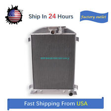 3Rows Aluminum Radiator FOR Ford 1935-1936 CHEVY-V8-Engine w/Cooler EZ 28