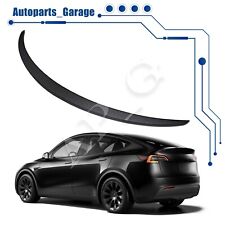 For Tesla Model Y 2020 - 2023 Rear Trunk Lip Spoiler Wing (Matte Carbon Fiber) picture