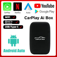 Wireless Carplay AI box Android Auto Adapter Converter w/Netflix YouTube WIFI US picture