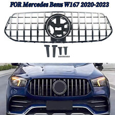 GT Style Front Grille Grill For Mercedes Benz W167 GLE350 Chrome+Black 2020-2023 picture