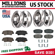 280mm Front & 262mm Rear Disc Rotors + Ceramic Brake Pads for 2014-2016 Kia Soul picture