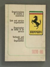 FERRARI DEALER DIRECTORY | SALE AND SERVICE ORGANIZATION | POUCH BOOK | 1979-80 picture