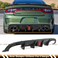 For 2015-23 Dodge Charger SRT R/T Scat Pack Quad Tip Rear Diffuser Red Reflector picture