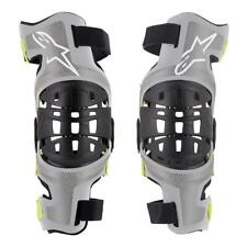 Alpinestars Bionic-7 Silver Yellow Fluo Knee Brace Set - New Fast Shipping picture