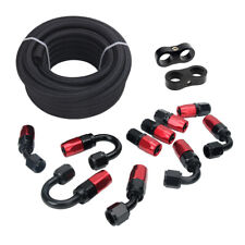 Fuel Line Kit  Braided Nylon Fuel Hose 4AN 6AN 8AN 10AN CPE 10FT 20FT Black Red picture
