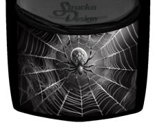 Gray Spider Creepy Web Truck Hood Wrap Vinyl Car Graphic Decal 58