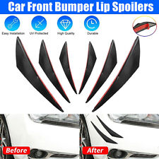 Universal Gloss Black Car Auto Front Bumper Canards Diffuser Lip Splitter Fins picture