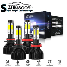 4x LED Headlight Super Bright White Bulbs 9005 H11 High Low Beam Conversion Kit picture