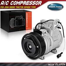 Air Conditioning A/C Compressor with Clutch for John Deere Tractor 10PA15C Type picture