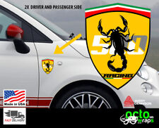 fit fiat 500 595 cc abarth racing side decal stickers accessories parts oem kit  picture