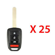 New Replacement for Honda Keyless Remote Head Key Fob 4B MLBHLIK6-1TA (25 Pack) picture