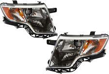 Headlights Set For 07-10 Ford Edge Pair Headlamps Chrome Housing picture
