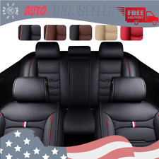 Leatherette Front Car Seat Covers Full Set Cushion Protector Universal 4 Season picture