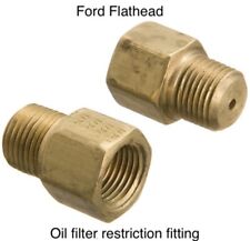 ford flathead oil filter restrictor fitting orifice 8ba picture