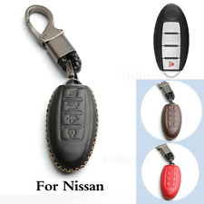 Leather 4 Buttons Car Key Fob Cover Case For Infiniti Nissan GT-R Sentra Altima picture
