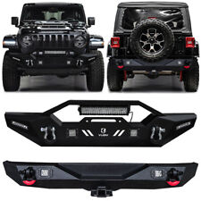 Vijay Fit 2018-2024 Jeep Wrangler JL Front or Rear Bumper with D-Rings and Light picture
