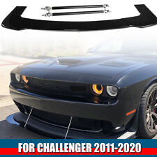 Fits 15-21 Dodge Challenger SRT Hellcat Front Bumper Lip Splitter + Strut Rods picture