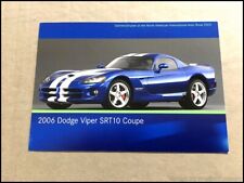 2006 Dodge Viper SRT10 Coupe 1-page Car Photo Post Card Postcard picture
