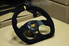 OMP 325mm 13' Suede Leather Flat D-Shape yellow ring Racing Sport Steering Wheel picture