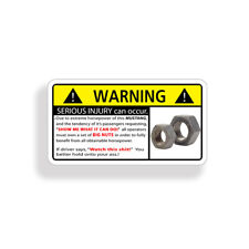 Funny MUSTANG NUTS Extreme Horsepower Warning Sticker Car Vehicle Decal Graphic picture