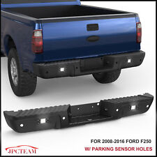 1PC Black Rear Step Bumper W/ LED For 08-16 Ford F-250 F-350 F450 W/ Sensor Hole picture