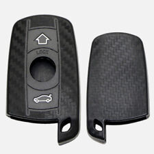Carbon Fiber Pattern Soft Silicone Key Fob Cover For BMW First Gen Keyless Fob picture
