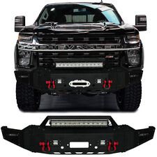 Vijay For 2020-2023 Chevy Silverado 2500 3500 Steel Front Bumper w/ LED Lights picture