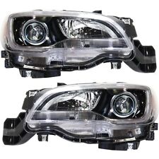 Halogen Headlight Black Interior LH and RH For 2015-2017 Subaru Legacy Outback picture