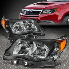 FOR 09-13 SUBARU FORESTER OE STYLE BLACK HOUSING AMBER CORNER HEADLIGHT LAMPS picture