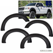 FIT FOR 2004-08 FORD F150 TEXTURED POCKET RIVER STYLE BOLT on FENDER FLARES 4PCS picture