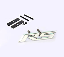 White GENUINE Grille RS Emblem Badge R S 3D GM Camaro CHEVROLET Silverado TRUNK picture